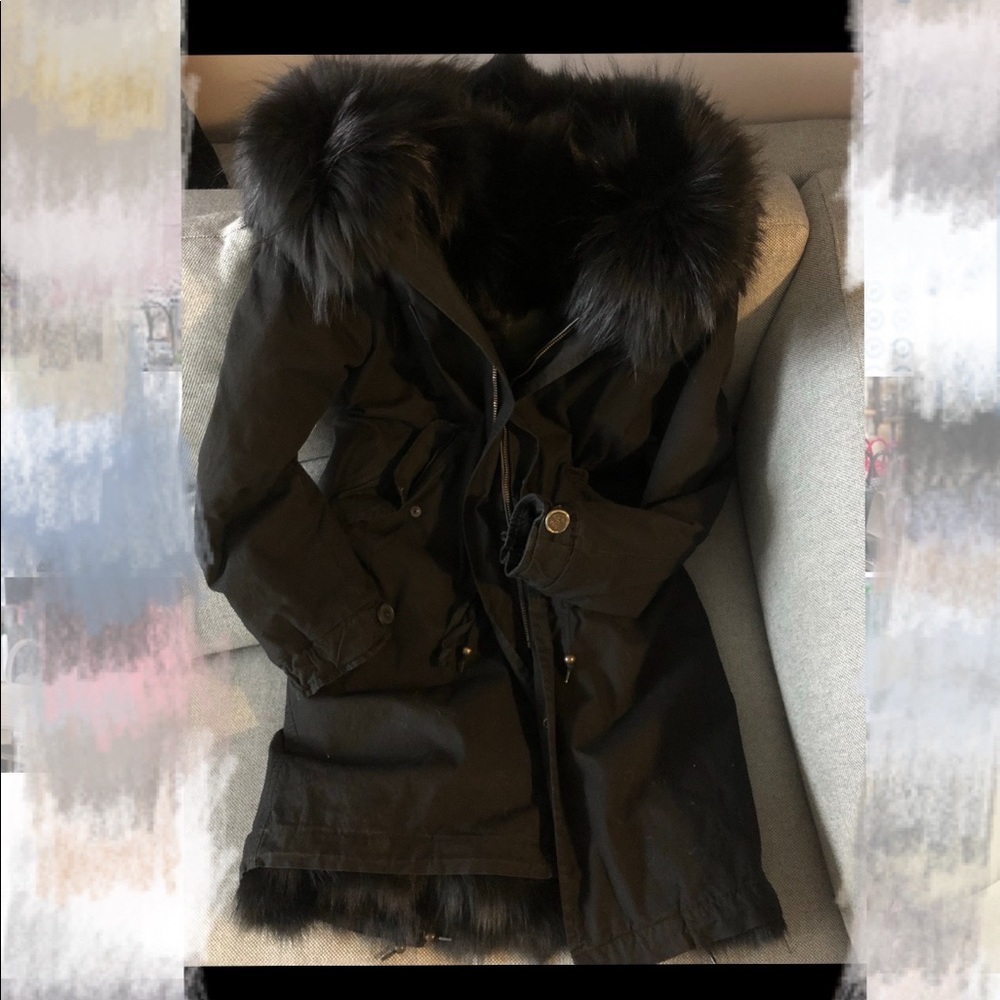 Mr & Mrs black fox fur